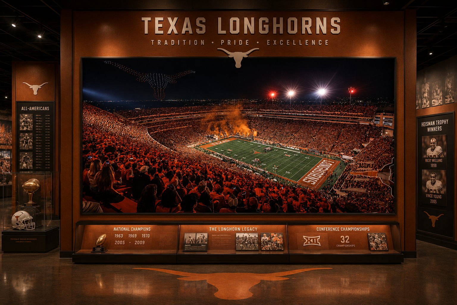 Longhorn Football at Night