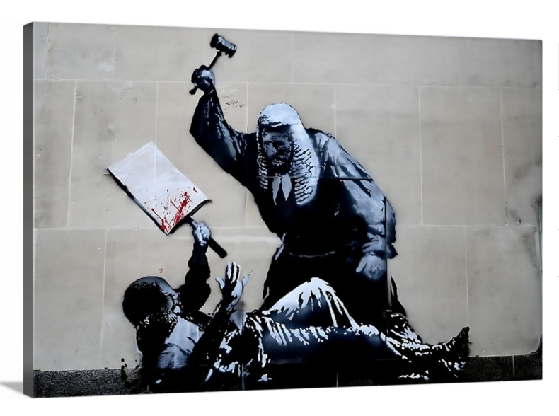 Judge Beating Protester